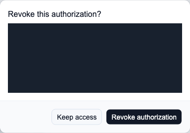 Real Portal revoke confirmation with identifying dialog text hidden and the revoke action visible