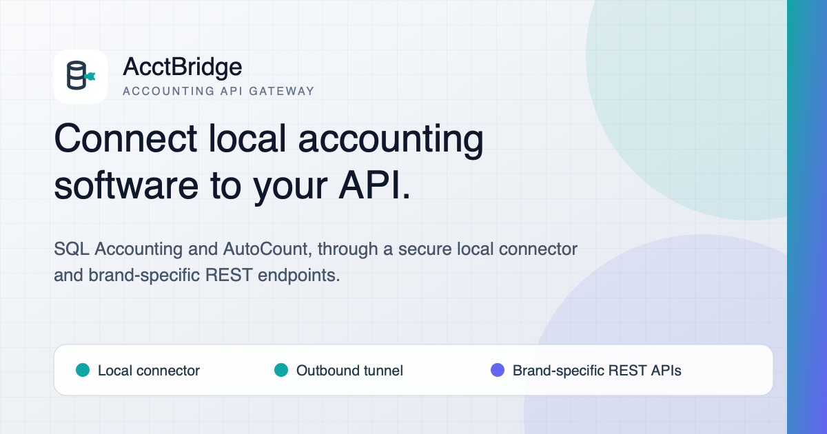 AutoCount API Malaysia | AutoCount REST Gateway